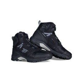 Seventy 70 Stelvio Low waterproof motorcycle boots – black and grey with low-cut ergonomic design and ATOP closure system