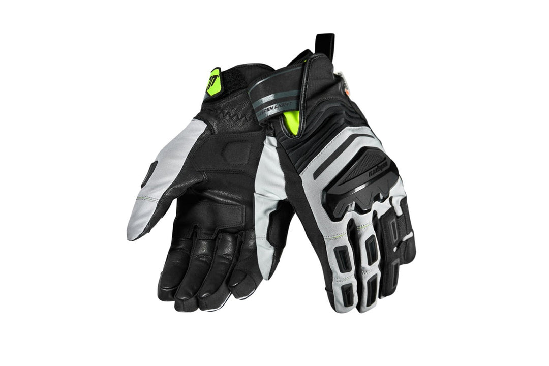 Seventy Degrees SD-T13 Aspen Light Motorcycle Gloves Black/Red – Waterproof Adventure Gloves with Rubber Protection
