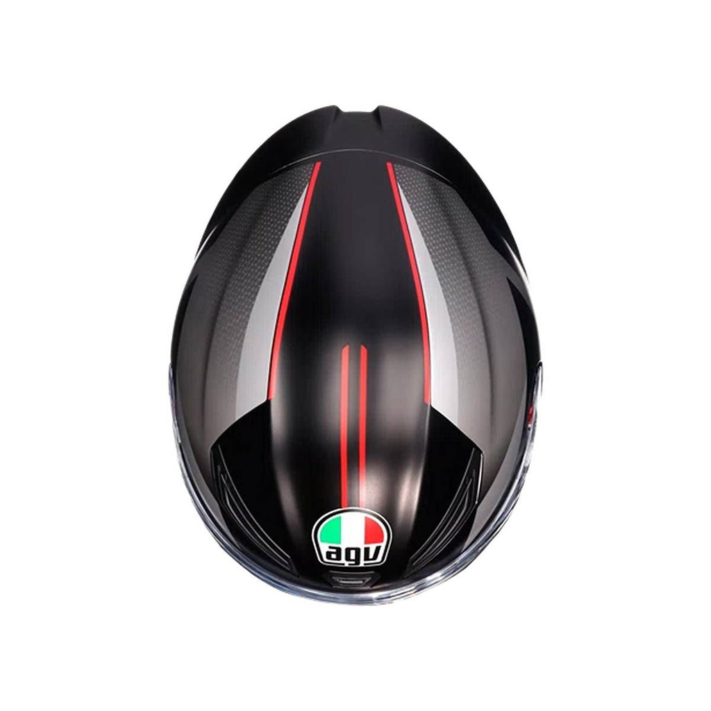 agv k1 grey AGV K1 S Lap Grey-Red Helmet – Aerodynamic Design with Ultimate Comfort for Riders – BOOST BOX PERFORMANCE