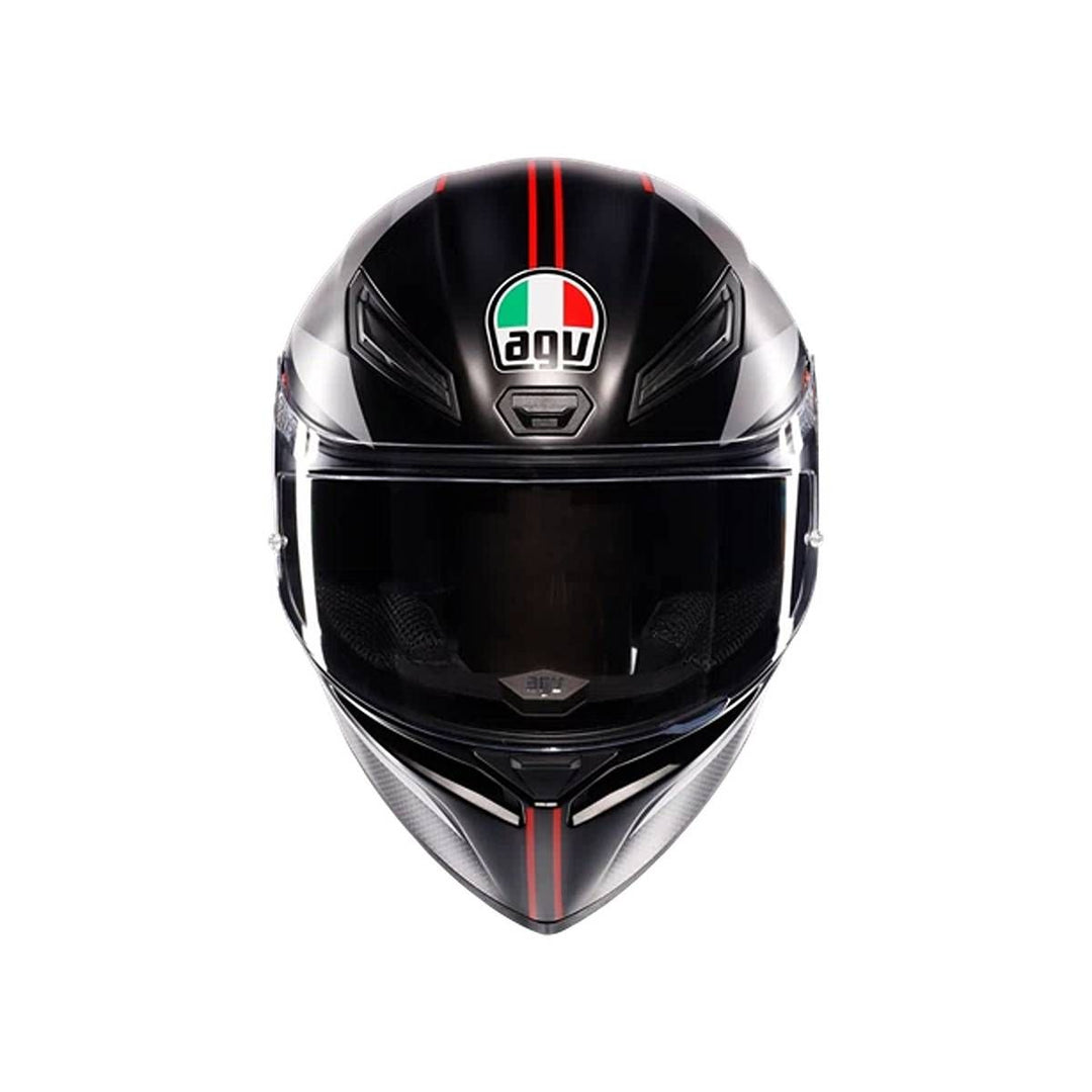 AGV K1 S Lap Grey-Red Helmet – Aerodynamic Design with Ultimate Comfort for Riders – BOOST BOX PERFORMANCE