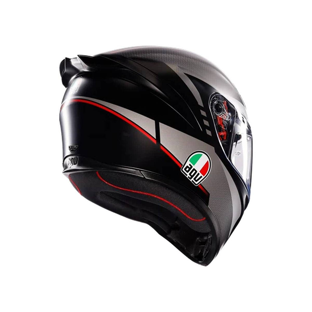 AGV من أي جي في HELMET K1 S LAP GREY - RED خوذة كي1 لاب - BOOST BOX PERFORMANCE AGV91A20F