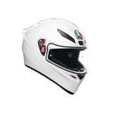 AGV من أي جي في K1 S WHITE - FULL FACE HELMET E2206 خوذة كي 1 اس أبيض لامع
