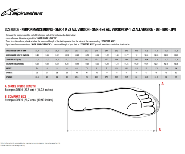 ALPINESTARS من ألبينستار BOOT SMX - 6 V2 GTX BK حذاء حماية اس أم اكس - BOOST BOX PERFORMANCE Alpinestars34041264