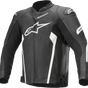 ALPINESTARS من ألبينستار JACKET FASTER V2 BLK/WHITE سترة فاستر جلد أسود/أبيض - BOOST BOX PERFORMANCE Alpinestars28103797