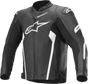 تحميل الصورة في عارض المعرض ، ALPINESTARS من ألبينستار JACKET FASTER V2 BLK/WHITE سترة فاستر جلد أسود/أبيض - BOOST BOX PERFORMANCE Alpinestars28103797