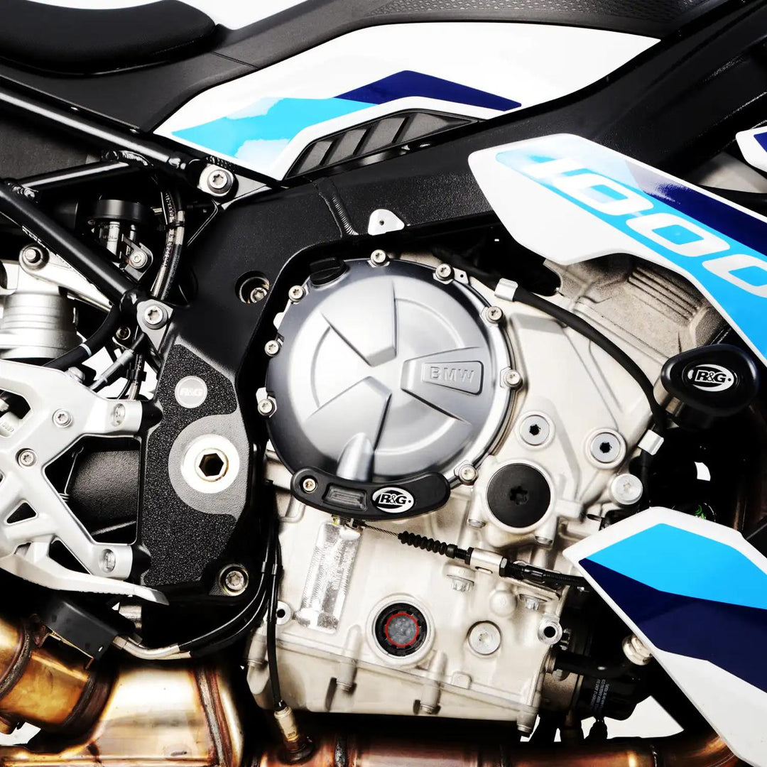 أر & جي حامي مكينة جانبية جهة يمين (BMW M1000RR/M '21 - 24) - BOOST BOX PERFORMANCE R&G_RacingECS0154BK