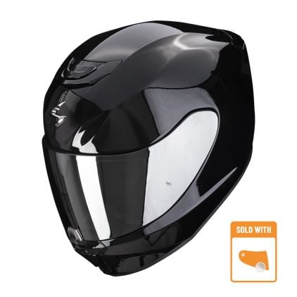 أسود - SCORPIONمن سكوربيون Solid EXO - 391 خوذة أكسو - BOOST BOX PERFORMANCE SCORPION EXOEXO - 391 - GLOSS - 1