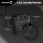 Load image into Gallery viewer, HIGHWAY 21 Half Jab Perforated Leather Gloves Black