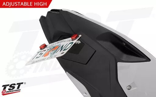 BMW S1000RR 2020 - 22 TST تي أس تي ADJUSTABLE HIGH - MOUNT حاملة لوحة خلفية - BOOST BOX PERFORMANCE TST INDUSTRIES19BMWCO - HMA - FE2 - 10204