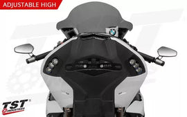 BMW S1000RR 2020 - 22 TST تي أس تي ADJUSTABLE HIGH - MOUNT حاملة لوحة خلفية - BOOST BOX PERFORMANCE TST INDUSTRIES19BMWCO - HMA - FE2 - 10204
