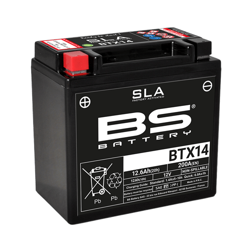 BTX14 SLA BS من بي أس AGM Battery بطارية 12 فولت 12 أمبير - BOOST BOX PERFORMANCE BS BATTERYBTX14