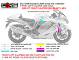 COREMOTO من كور موتو ABS SINGLE FRONT LEFT CALIPER LINE  طقم الغاء كلبر الفرامل اليمين