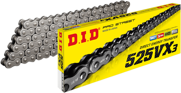 DID دي اي دي CHAIN 525VX3 120 جنزير رياضي - BOOST BOX PERFORMANCE DID RACING CHAIN4525516392259
