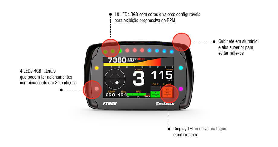FUELTECH من فيول تك FT600 SFI وحدة التحكم الإلكتروني القابلة للبرمجة