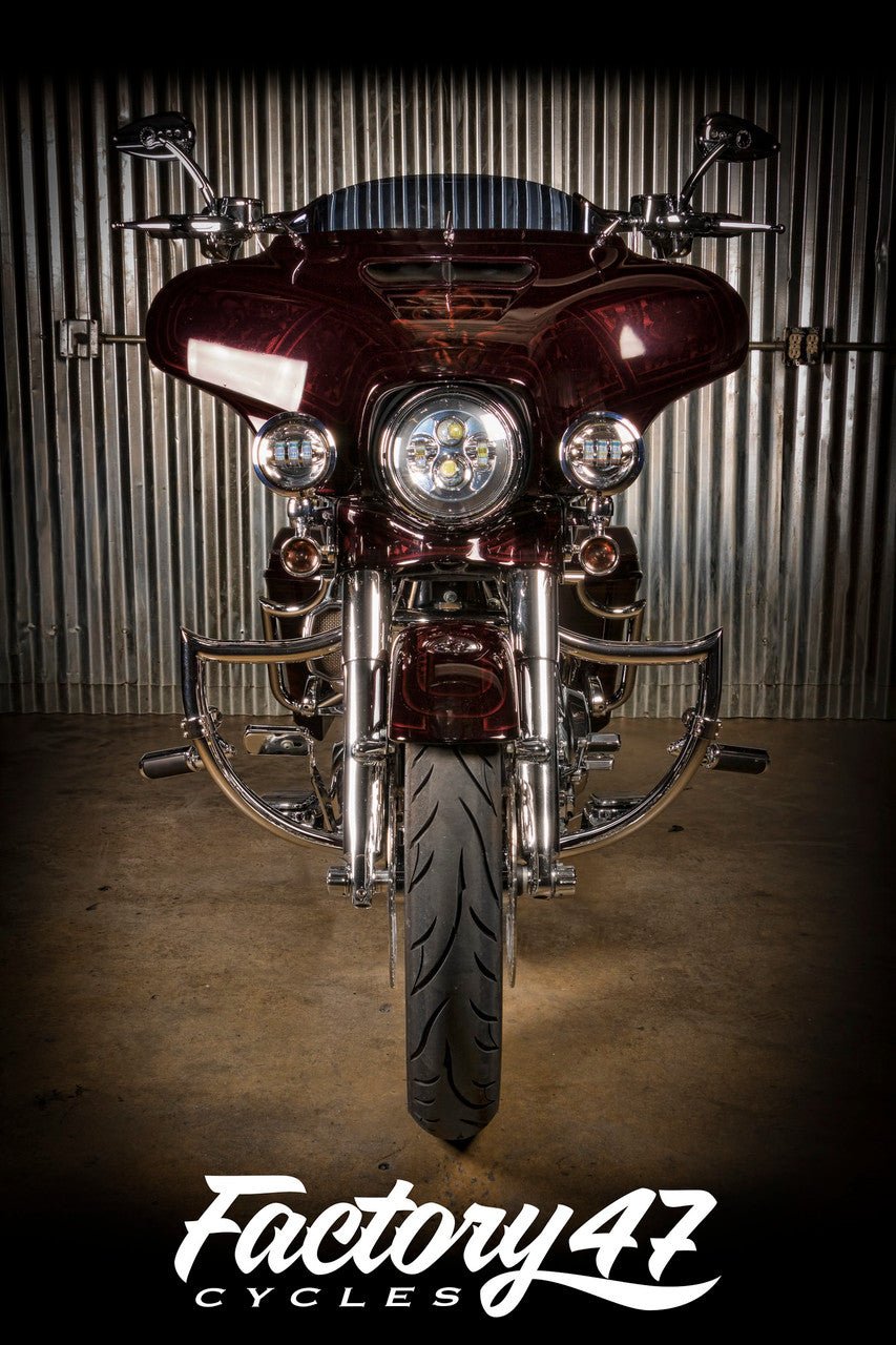 FACTORY 47 من فاكتوري Shield Chrome For Baggers كراش بار حماية كاملة كروم - BOOST BOX PERFORMANCE FACTORY 47EG2105001C