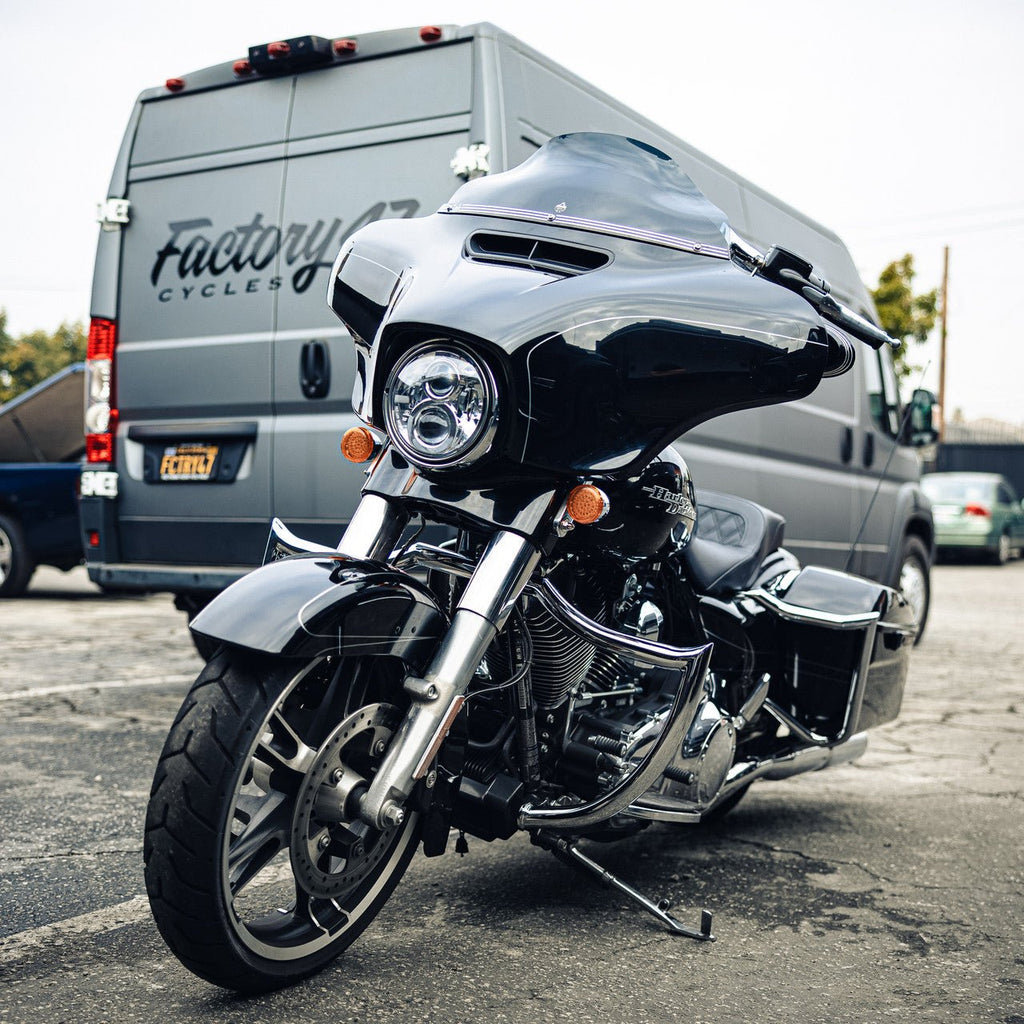 FACTORY 47 من فاكتوري Shield Chrome For Baggers كراش بار حماية كاملة كروم - BOOST BOX PERFORMANCE FACTORY 47EG2105001C
