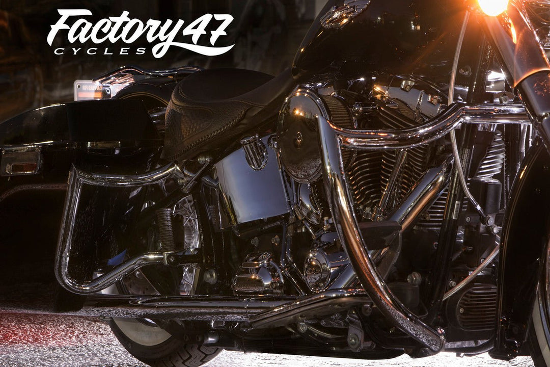 FACTORY 47 من فاكتوري Shield Chrome For Softail كراش بار حماية كاملة كروم - BOOST BOX PERFORMANCE FACTORY 47EG2105002C