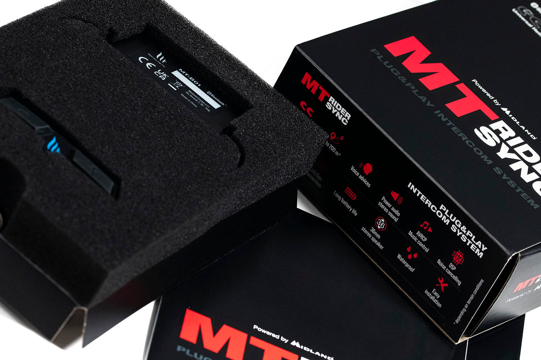 MT HELMETS من أم تي MT-Rider Sync سماعة اتصال بلوتوث