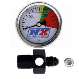 NITROUS EXPRESS نيتروس اكسبريس Pressure Gauge With Adapter مقياس ضغط النيتروز - BOOST BOX PERFORMANCE NITROUS EXPRESS15509P.