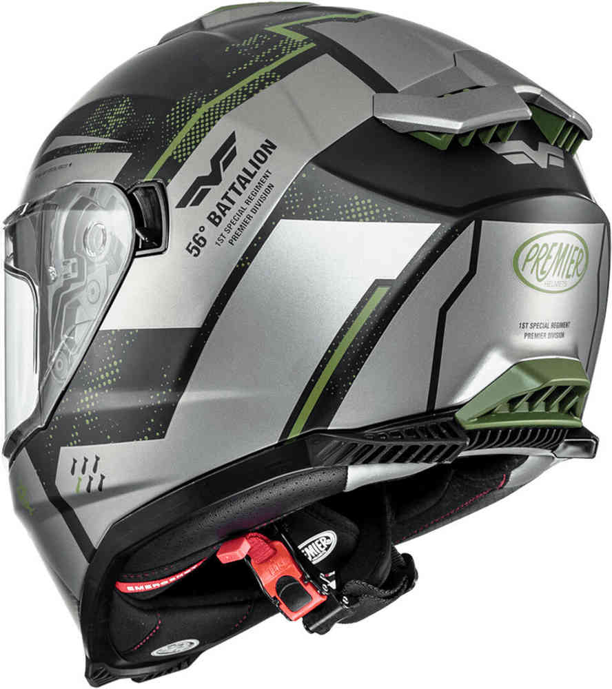 PREMIER من بريمر FULL FACE HELMET TYPHOON BA خوذة أسود/أخضر - BOOST BOX PERFORMANCE PREMIER HELMETS010116441