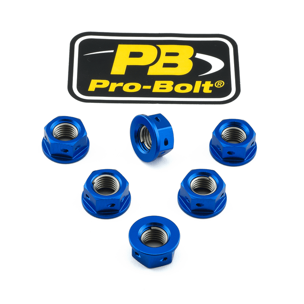 High-Quality Aluminium Sprocket Nuts M10x1.25mm - Pre-Drilled for Safety Wiring, Pack of 6"
- BOOST BOX PERFORMANCE PRO BOLTSPN10DB