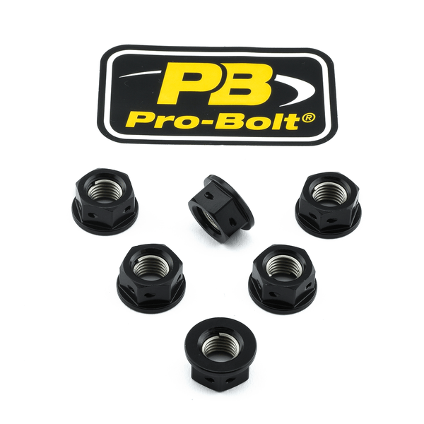 High-Quality Aluminium Sprocket Nuts M10x1.25mm - Pre-Drilled for Safety Wiring, Pack of 6"
- BOOST BOX PERFORMANCE PRO BOLTSPN10DB