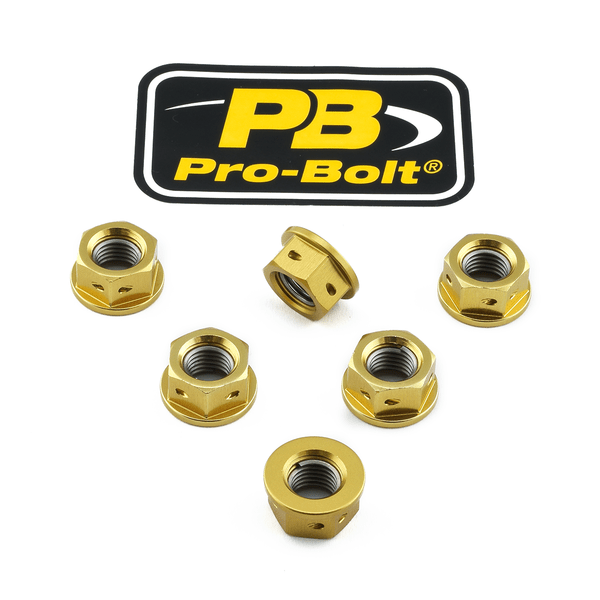 High-Quality Aluminium Sprocket Nuts M10x1.25mm - Pre-Drilled for Safety Wiring, Pack of 6"
- BOOST BOX PERFORMANCE PRO BOLTSPN10DB