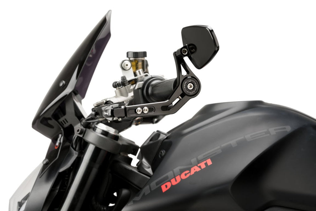 PUIG بيوق CLUTCH/BRAKE LEVER PROTECTOR WITH MIRROR واقي أّذرع كلتش وفرامل مع مراية جانبية - BOOST BOX PERFORMANCE Puig Hi - Tech Parts21441N/21440N
