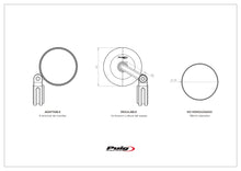 تحميل الصورة في عارض المعرض ، PUIG من بيوق TRACKER مرايا الرؤية الخلفية - BOOST BOX PERFORMANCE Puig Hi - Tech Parts9506N