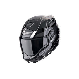 SCORPION EXO-TECH EVO BLACK GLOSSY MODULAR HELMET 