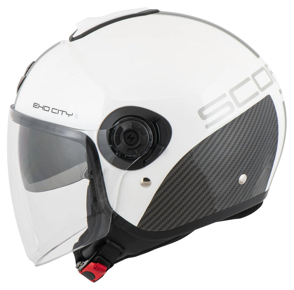 SCORPIONمن سكوربيون Exo - City II Carbo White - Black خوذة أكسوستي - BOOST BOX PERFORMANCE SCORPION EXOEXO - CITY - CARBO - 1