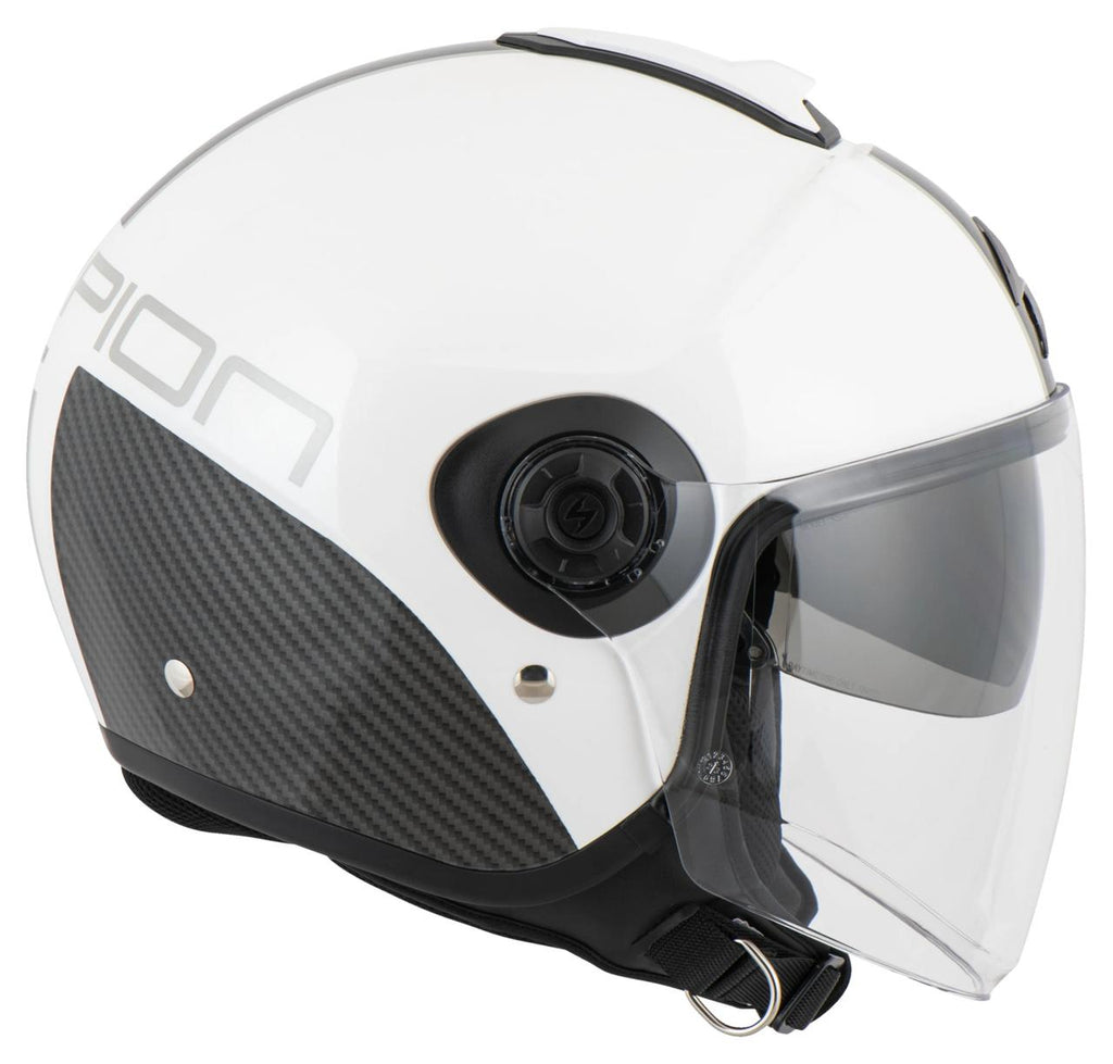 SCORPIONمن سكوربيون Exo - City II Carbo White - Black خوذة أكسوستي - BOOST BOX PERFORMANCE SCORPION EXOEXO - CITY - CARBO - 1