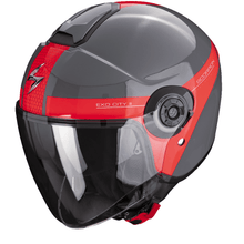 تحميل الصورة في عارض المعرض ، SCORPIONمن سكوربيون Exo - City II Short Grey - Red خوذة أكسوستي - BOOST BOX PERFORMANCE SCORPION EXOEXO - CITY - SHORT - GREY - RED - 1