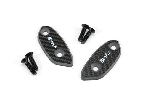 Carbon Fiber Mirror Block Off Plates for Suzuki GSX-R – Race-Use Lightweight Upgrade