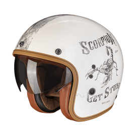 أبيض - SCORPIONمن سكوربيون Belfast Evo Pique خوذة بيل فاست بيك - BOOST BOX PERFORMANCE SCORPION EXOBelfast - Cream - 1