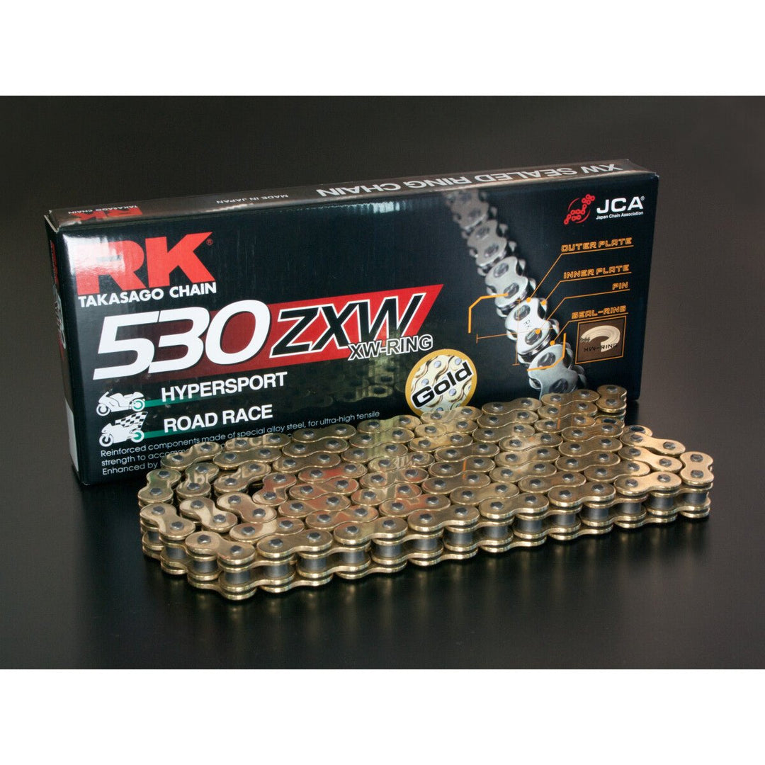 أر كي جنزير 530 زد أكس دبليو 120 رياضي - BOOST BOX PERFORMANCE RK Racing ChainGB530ZXW - 120 - CLF