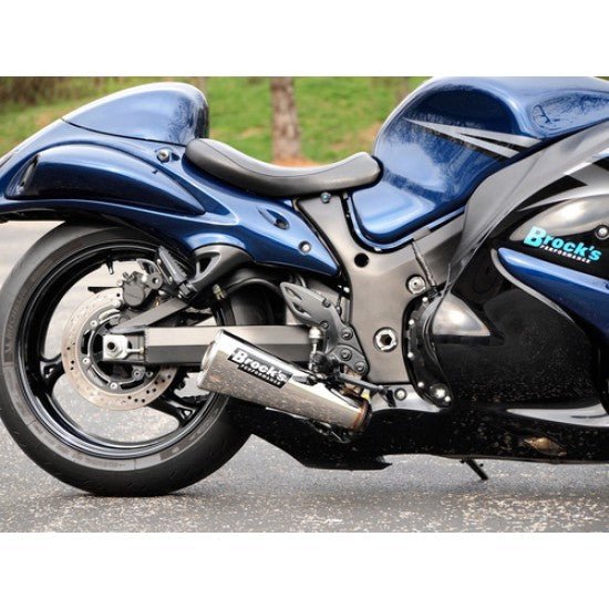 Brock’s Alien Head 2 Full Exhaust with 14" Muffler – Suzuki Hayabusa 1999–2025