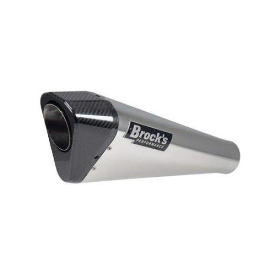 Brock’s Penta-Carbon 15" Polished Muffler – Full Exhaust System for Suzuki Hayabusa (1999–2025)