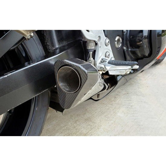 Brock’s Penta-Carbon 15" Polished Muffler – Full Exhaust System for Suzuki Hayabusa (1999–2025)