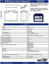 تحميل الصورة في عارض المعرض ، ETZ14C EARTHX من إيرث - إكس LITHIUM BATTERY بطارية ليثيوم - BOOST BOX PERFORMANCE earthx batteriesETZ14C