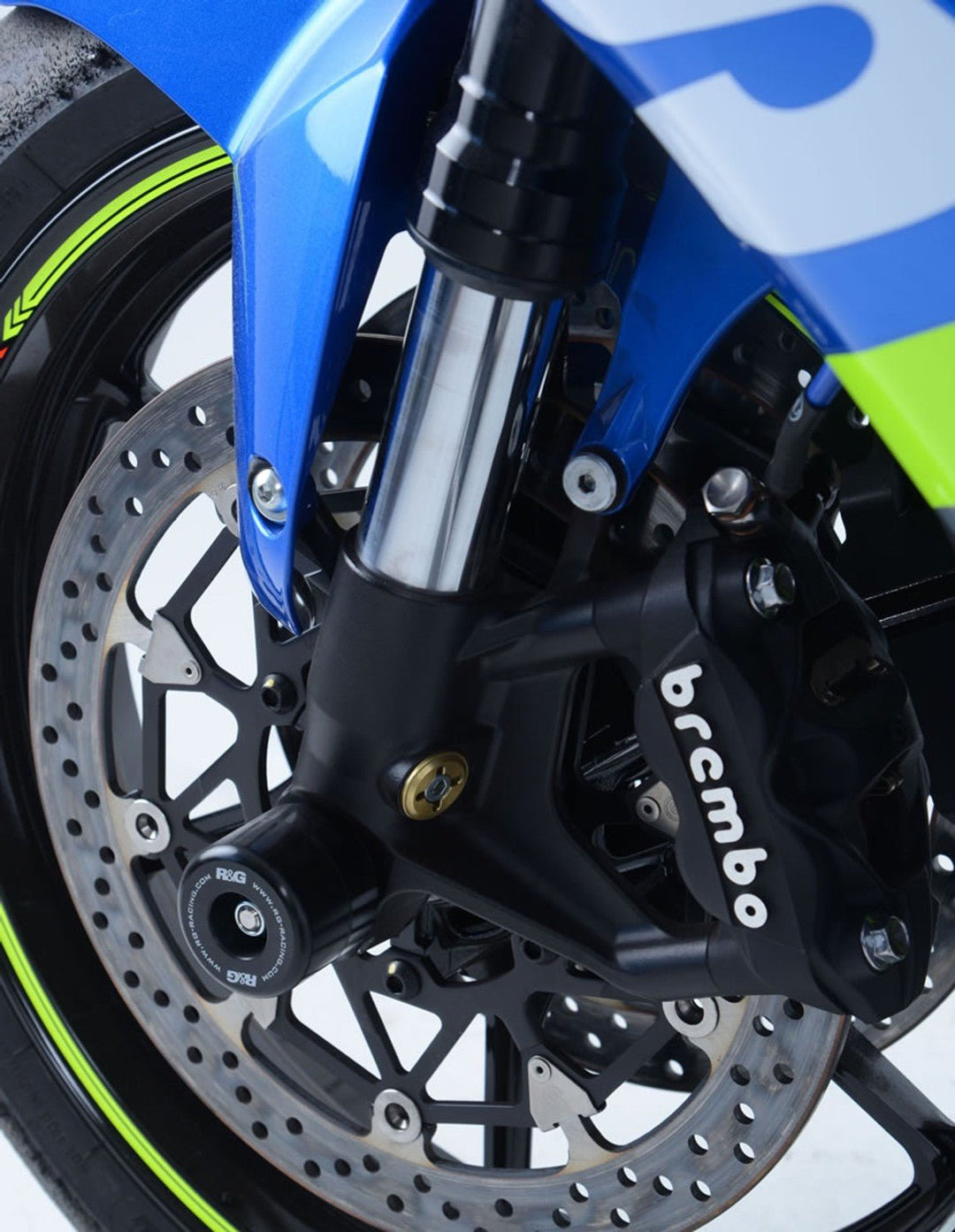 (GSX - R1000/R '09 - 24) أر&جي حماية وسط العجلة الأمامية سوزوكي - BOOST BOX PERFORMANCE R&G_RacingFP0112BK