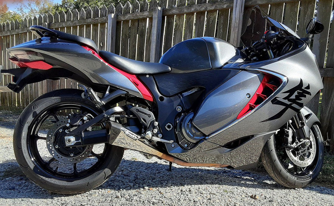 Hayabusa Exhaust Weight Comparison – Brock’s Penta-Carbon vs OEM System