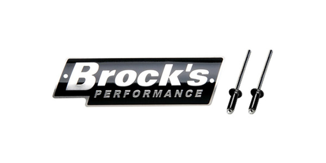 لوحة شعار بروكس مقاس 4 بوصة (تشمل المسامير) - BOOST BOX PERFORMANCE Brock’s PerformanceLP365017