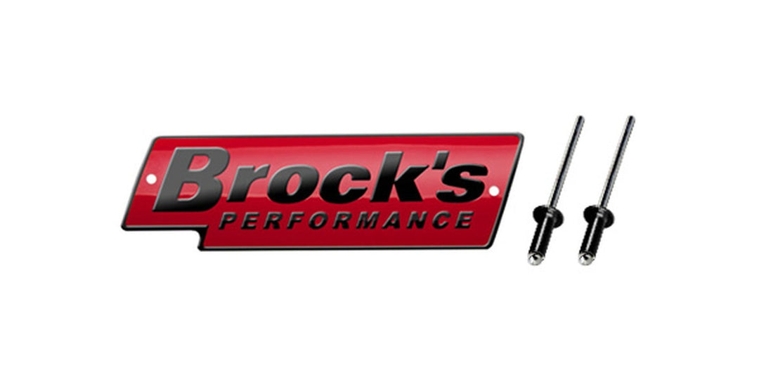 لوحة شعار بروكس مقاس 4 بوصة (تشمل المسامير) - BOOST BOX PERFORMANCE Brock’s PerformanceLP365030