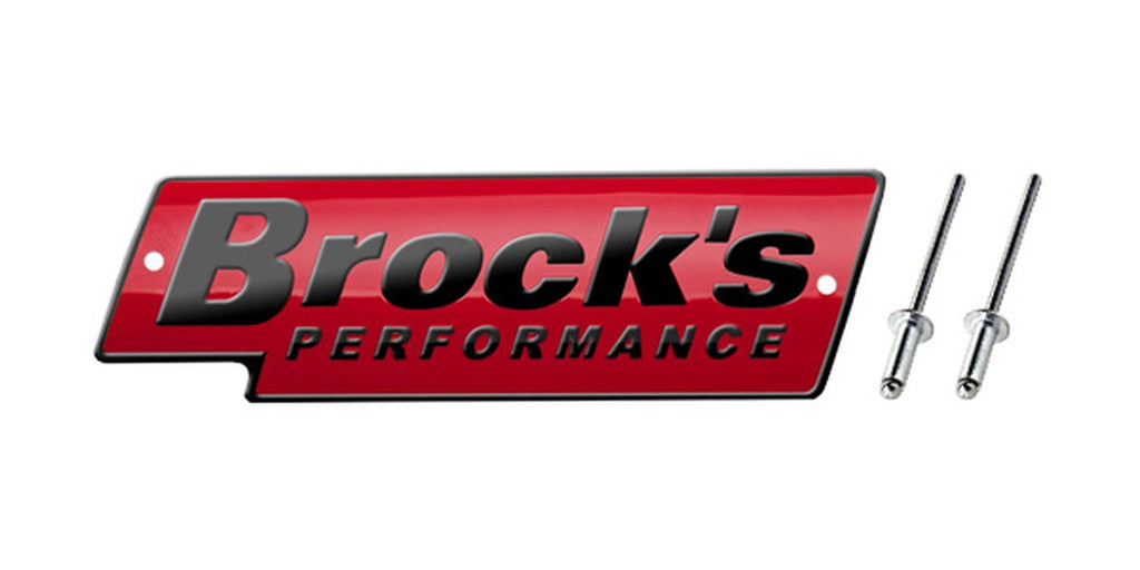 Brock’s Performance Logo Plate 5.5in – Red with White Letters