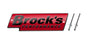 تحميل الصورة في عارض المعرض ، Brock’s Performance Logo Plate 5.5in – Red with White Letters