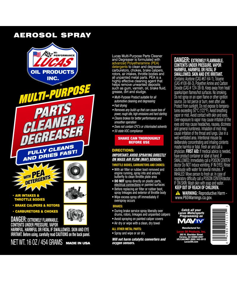 لوكاس منظف القطع ومزيل الشحوم متعدد الأغراض - BOOST BOX PERFORMANCE Lucas Oil049807811150