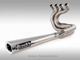 Polished TiWinder Full Exhaust System by Brock’s for Suzuki Hayabusa – 4-2-1 Side Exit with 18” Muffler and Titanium Construction