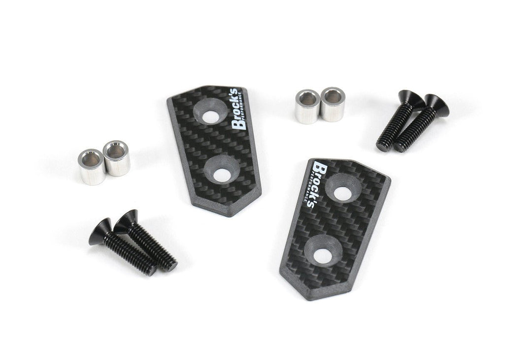 Carbon Fiber Mirror Block Off Plates for BMW S1000RR (2010–2019) – Lightweight Aerodynamic Track Kit