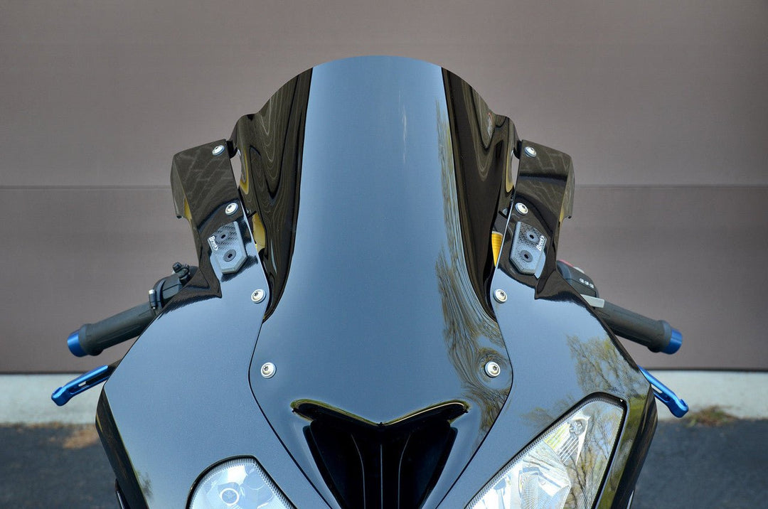 Carbon Fiber Mirror Block Off Plates for BMW S1000RR (2010–2019) – Lightweight Aerodynamic Track Kit